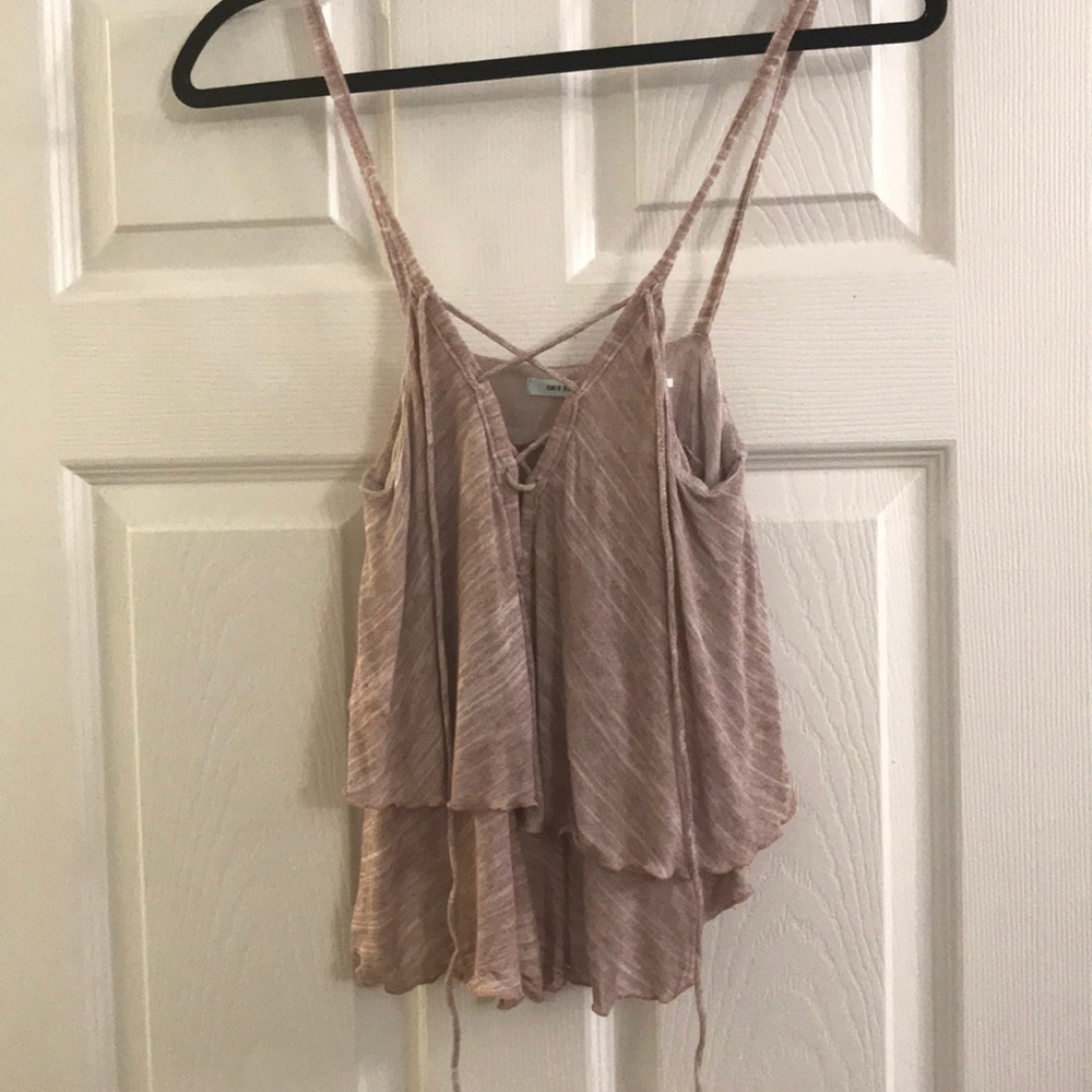 Urban outfitters tie front knit flowy tank top